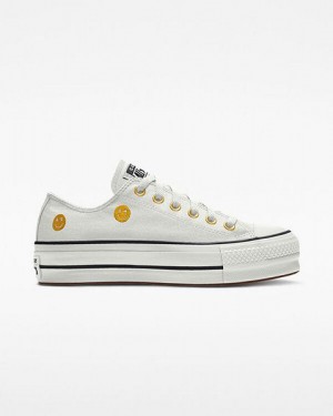 Dámské Obuv Converse Chuck Taylor All Star Lift Embroidery Bílé | 450329SWV