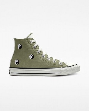 Dámské Obuv Converse Chuck Taylor All Star Embroidery Zelene Černé Bílé | 052471UZT